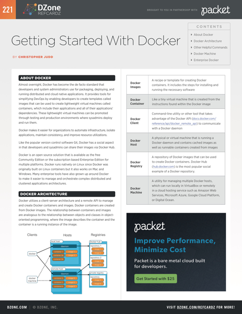 Getting Started With Docker DZone Refcardz